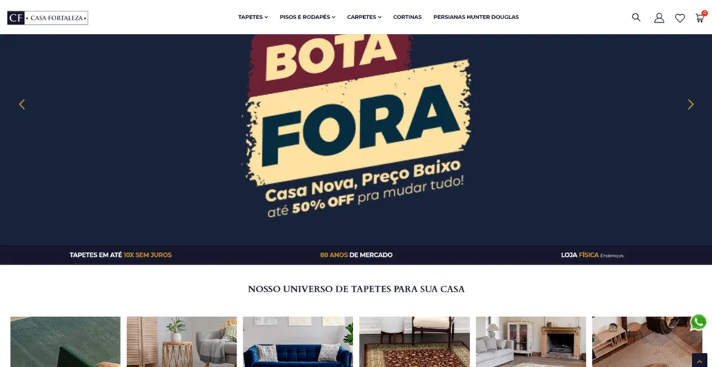 Loja Casa Fortaleza desenvolvida pela Inventando Sites