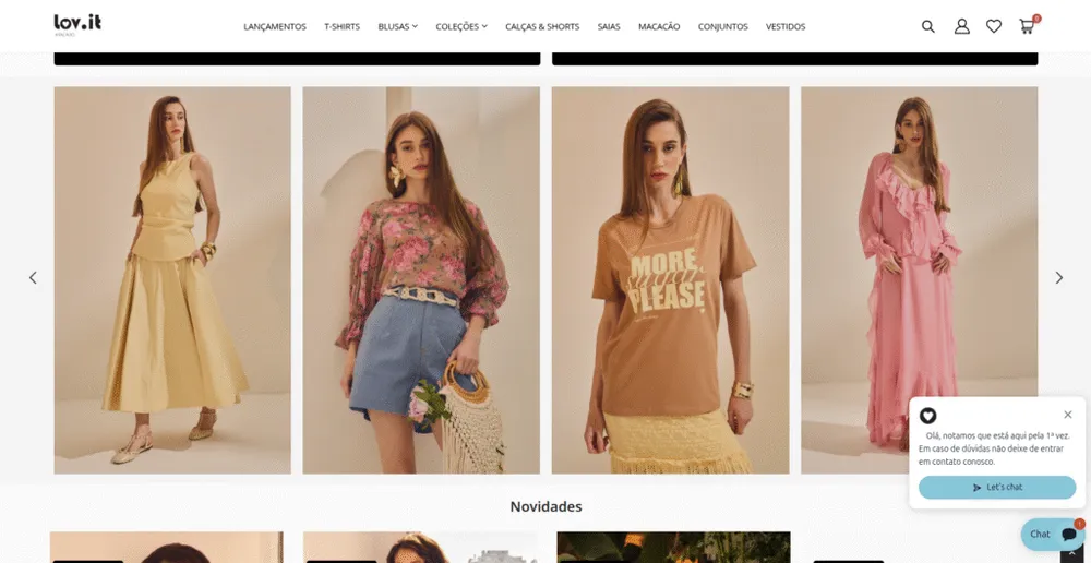 Loja Lov.it desenvolvida pela Inventando Sites
